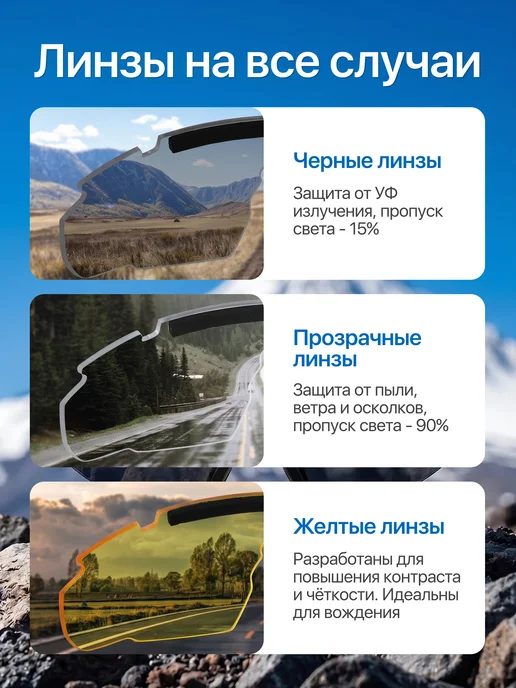 Тактические ударопрочные солнцезащитные очки, черный, фото 5