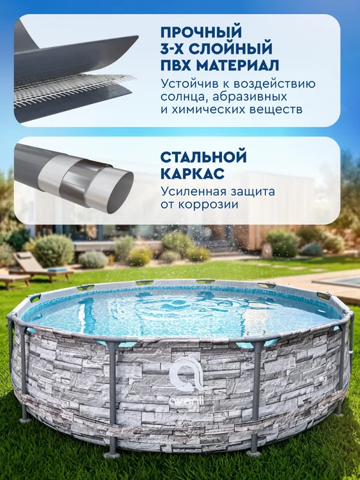 Компания друзей Бассейн каркасный круглый 366x76 см, вариант, фото 2