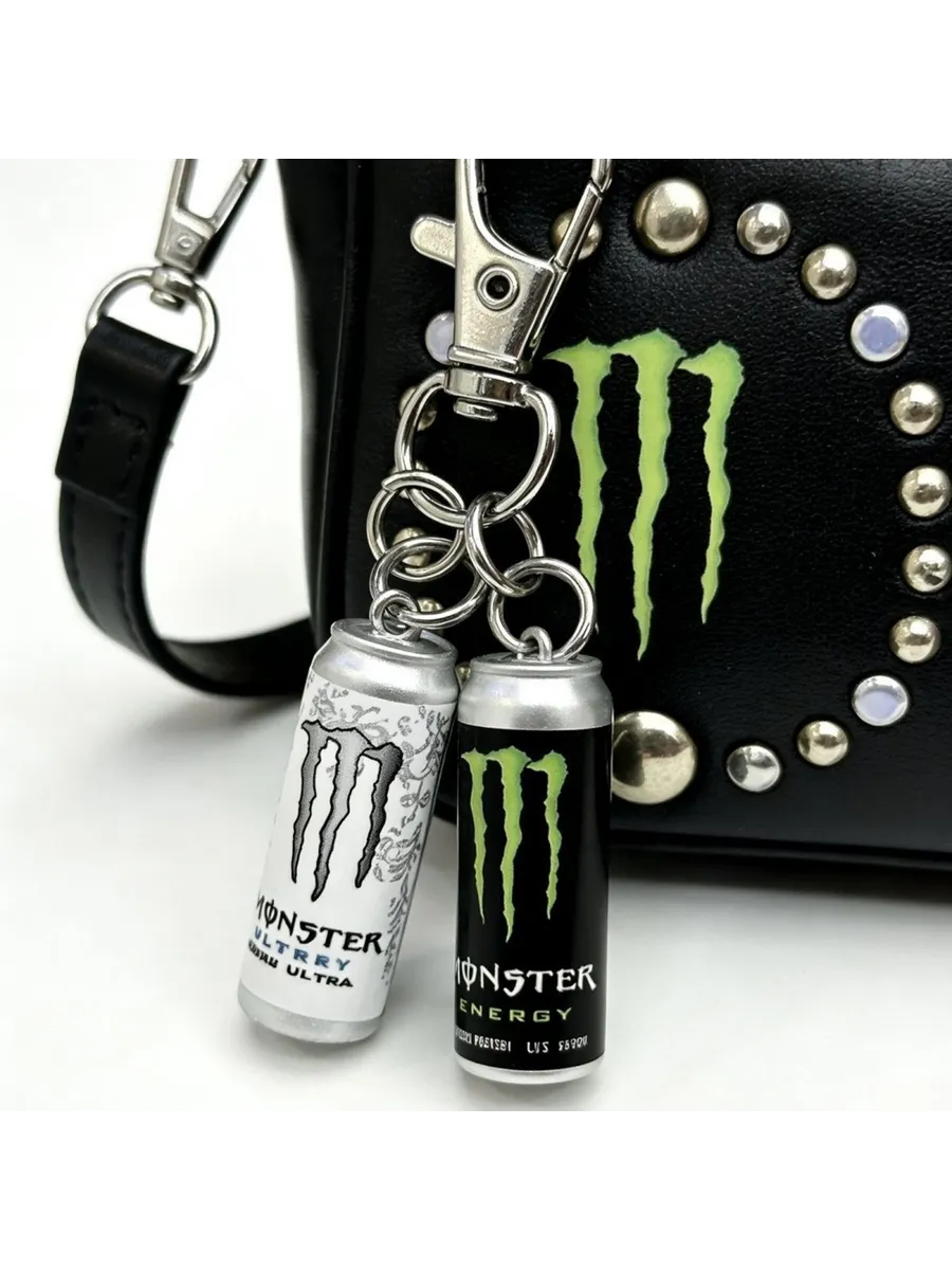 Аксессуар в виде банки энергетика Monster для ключей и сумок