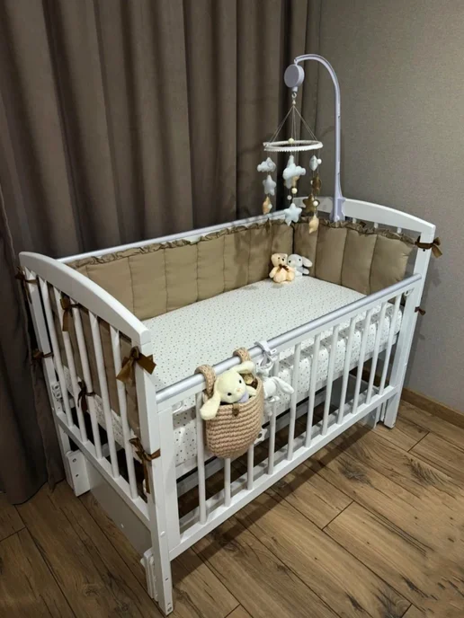 Miracle in Home Бортики в кроватку для новорожденных, серый
