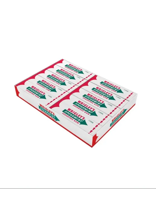 Wrigley's Spearmint Жевательная резинка свежая мята 13г 20шт 1 блок, 13 г, 20 шт, фото 4