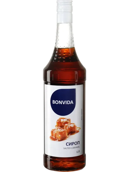 Сироп BONVIDA со вкусом Соленая карамель, 1л, 1 л