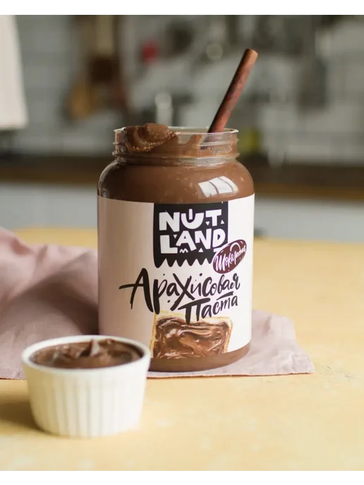 Nut Land Шоколадная арахисовая паста без сахара 1 кг, 2 кг, фото 2
