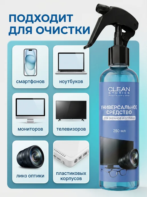 Clean Stories Purity in every step Спрей для очистки экранов мониторов, вариант, фото 2