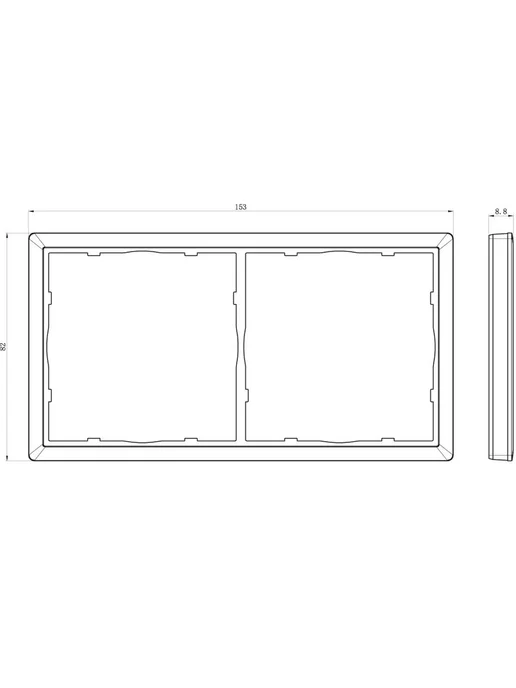 Donel Рамка 2-постовая R98 матовый кашемир, 1 шт, 1 шт, фото 2
