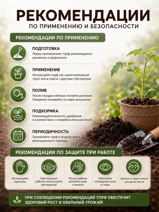 Торф верховой кислый 50 л, 50 л, низинный, фото 4