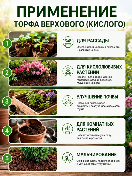 Торф верховой кислый 50 л, 50 л, верховой, фото 2