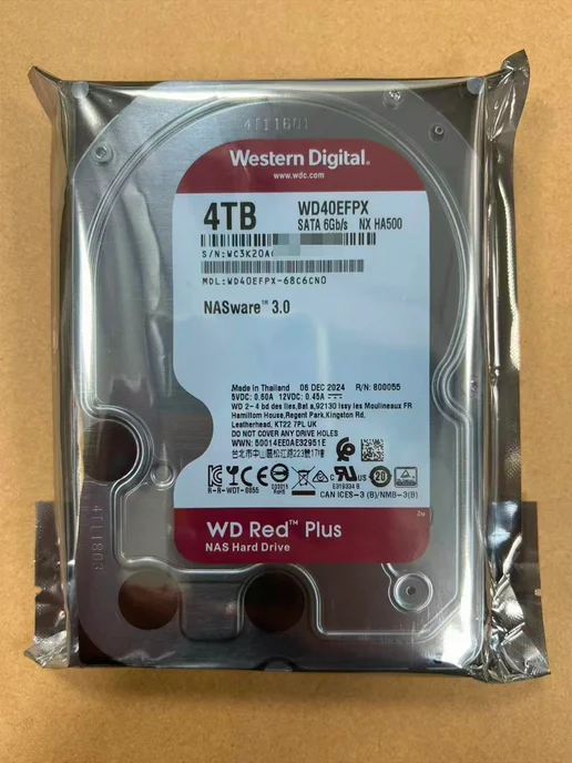 Western Digital Жесткий диск 4ТБ 3.5" SATA III 5400 RPM 256МБ WD40EFPX, 4 ТБ, фото 5