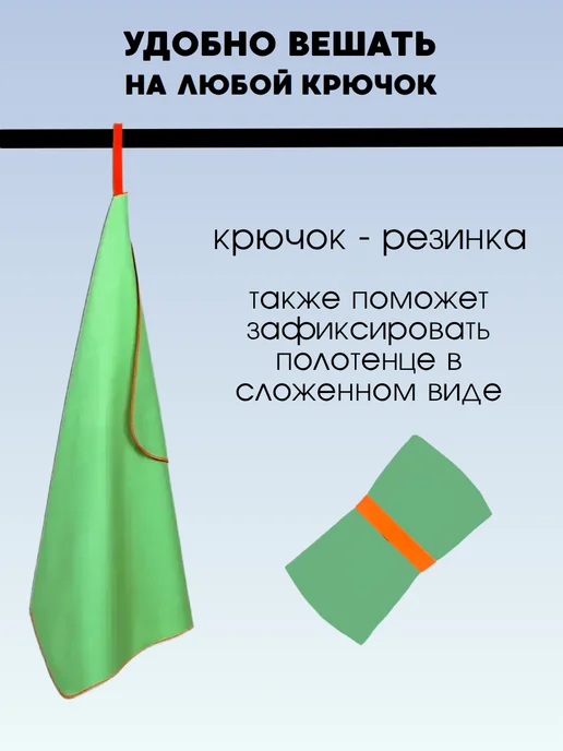 Body Form Полотенце спортивное, быстросохнущее микрофибра для бассейна, синий, фото 5