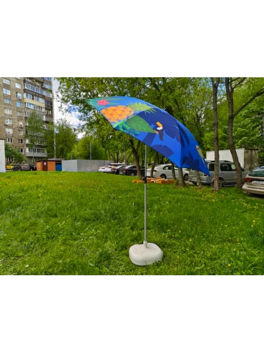 Зонт пляжный от солнца большой усиленный складной 200см, вариант, фото 6