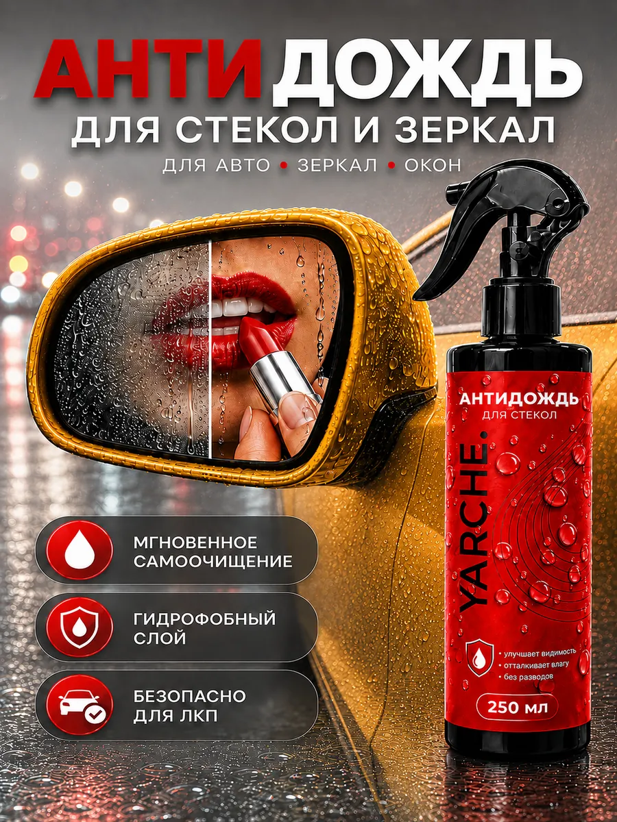 Антидождь для стекол и зеркал
