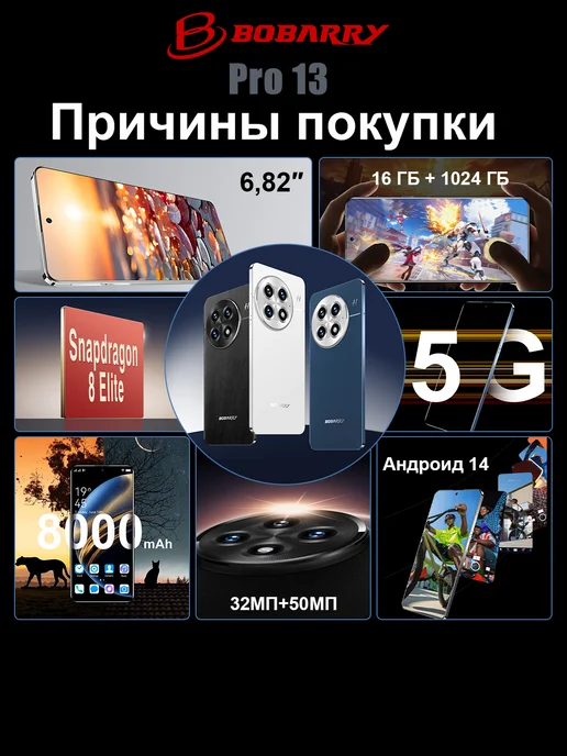 Смартфон Bobarry 888 16/1024 ГБ, белый, фото 3
