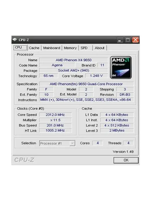Phenom X4 9650 настольный процессор AM2+ X4-9650 2,3 ГГц, вариант, фото 2