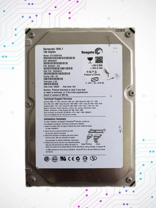Seagate Technology 160GB HDD жесткий диск SATA, 120 ГБ
