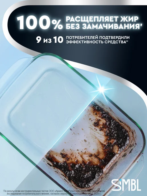 SIMBL Средство для мытья посуды гель густой набор 4 шт, 4 шт, фото 6