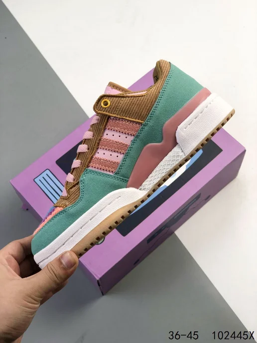 Adidas gazelle Кроссовки Adidas FORUM 84, зеленый, фото 4