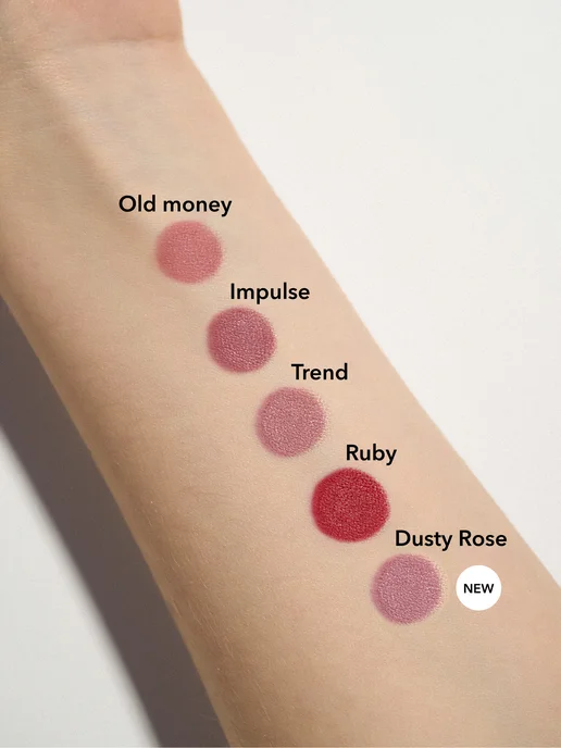 OK Beauty Помада для губ матовая увлажняющая, тон DUSTY ROSE, розовый, фото 5