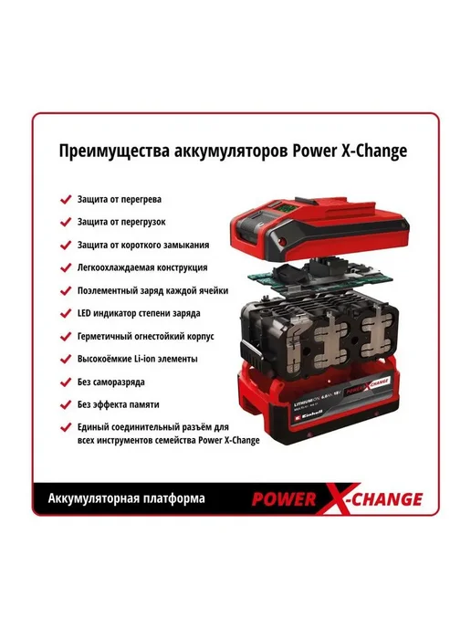 Einhell Газонокосилка аккум. RASARRO 36 40 (2x4.0Ah), аккумуляторная PXC GE-CM 43, фото 5