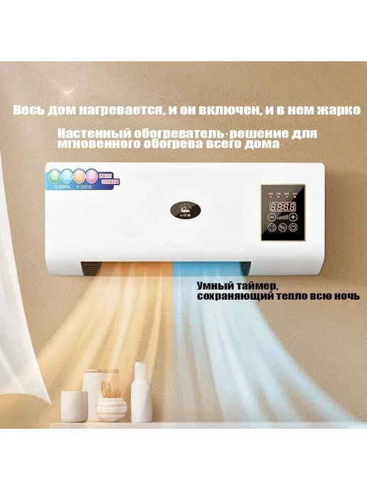 Тепловентилятор КЕРАМИЧЕСКИЙ обогреватель настенный, завеса, вариант