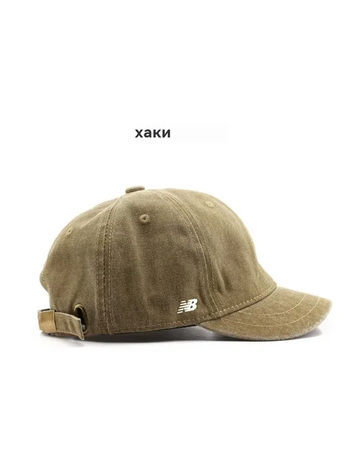 New Balance Бейсболка с узким козырьком в нежном спокойном дизайне, серый, фото 4