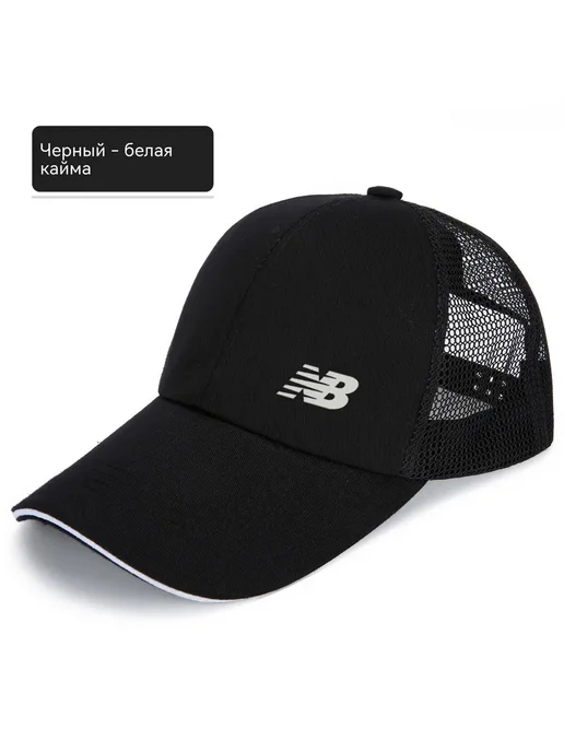 New Balance Тонкая дышащая ткань исключает перегрев головы в жару, черный, фото 2