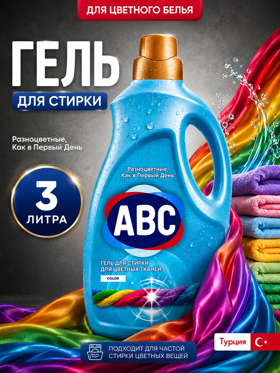Гель-концентрат для цветного белья 3 л