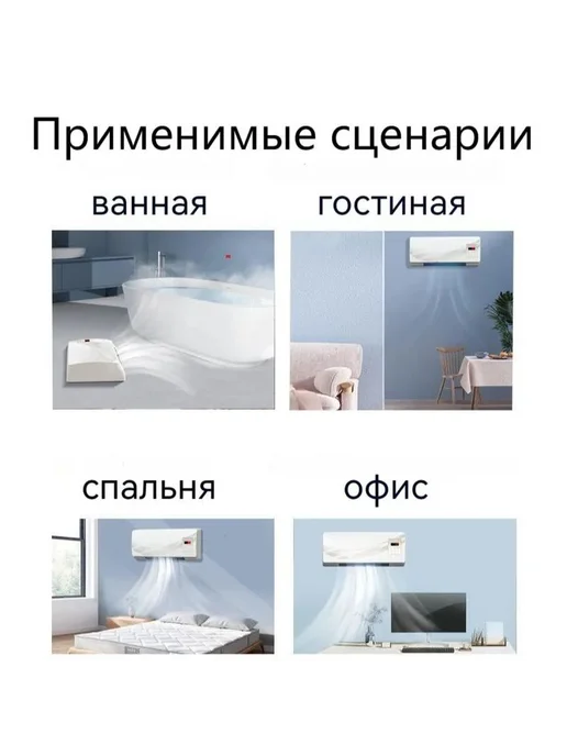 Hастенный кондиционер воздуха для дома, Энергосбережение, до, вариант, фото 7