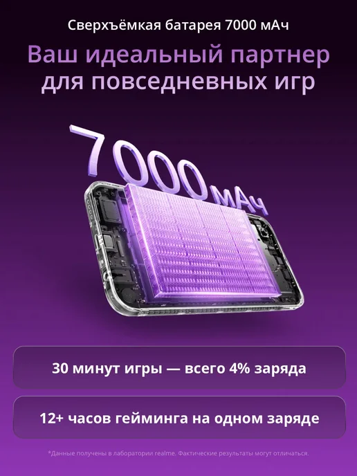 Смартфон realme P4 Lite 4/64 ГБ, фиолетовый, фото 5