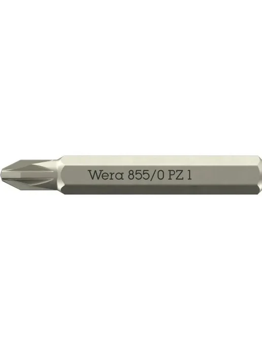 WERA 855 0 Micro Pozidriv бита, PZ 1 x 30 мм, хвостовик шестигран, 1x30 мм