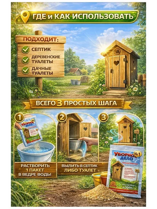 SEIDALIEVA Средство для переработки отходов в септике, вариант, фото 4