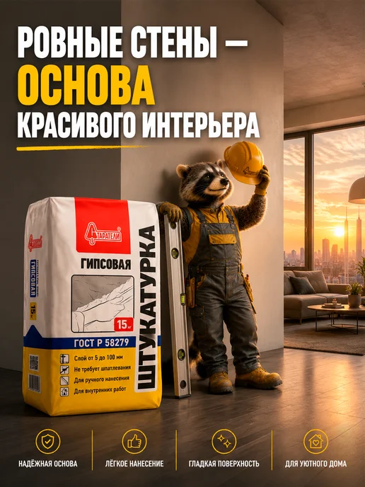 Старатели Штукатурка для стен гипсовая белая 5 кг, 15 кг, фото 8