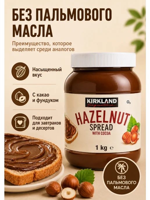 Nutella Шоколадная паста ореховая 1кг, Германия, 1 кг, фото 2