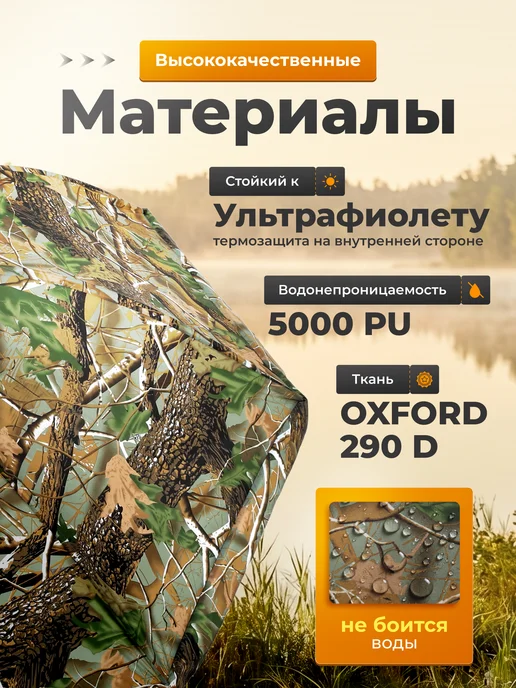 FC systems Зонт шатер универсальный с полным тентом для рыбалки Como, зеленый, фото 2