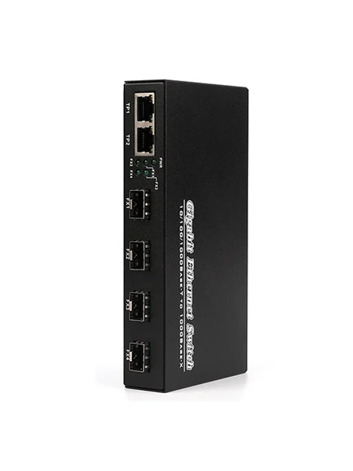 Гигабитный медиаконвертер SFP 4 порта SFP на 2 порта RJ45, т…, вариант