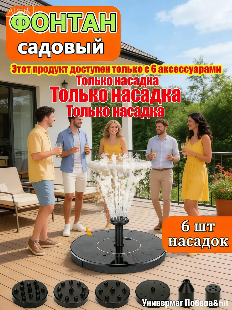 Садовый фонтан на солнечной энергии