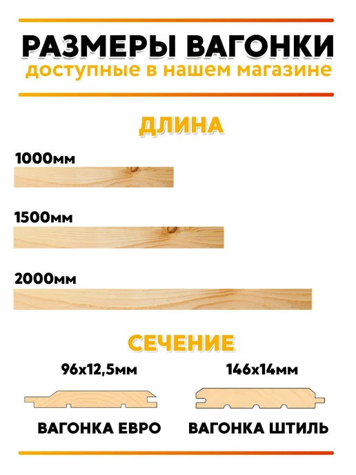 Вагонка Сорт С 10 штук 1000х96х12,5мм, 96x12.5 мм, фото 3