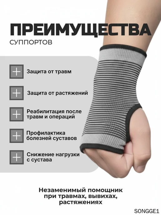 Защита запястья универсальная, нейлон, вариант, фото 2