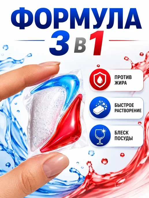 Капсулы для посудомоечной машины 30 шт, 30 шт, фото 3