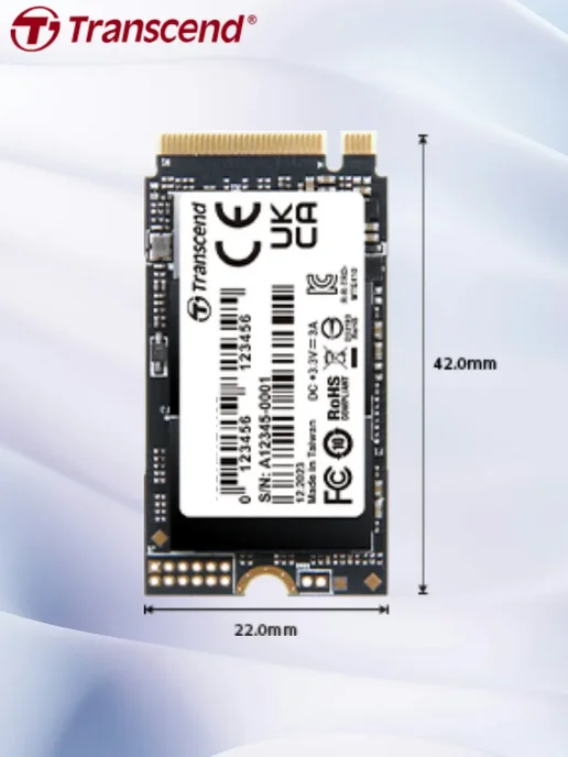Transcend SSD-накопитель 1 ТБ MTE410S M.2 2242, 1 ТБ, фото 5