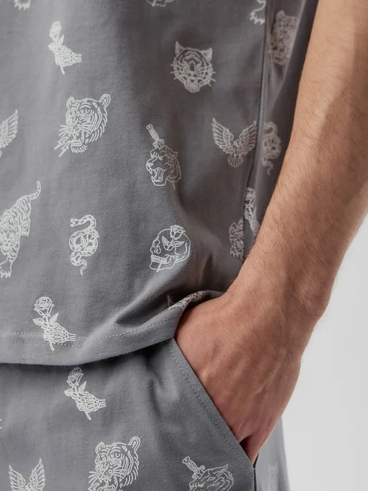 KAFTAN Пижама, серый, фото 6
