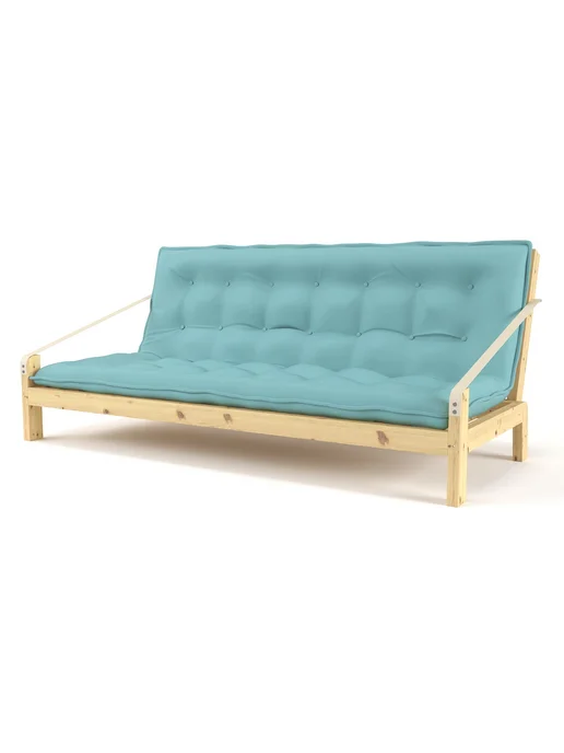 ARSKO Садовый диван кушетка ЛОКИ-2-С, turquoise-сосна, оксфорд, голубой