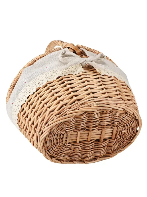 Плетеная корзина для пикника 26x18x14 см, 26x18x14 см, фото 3