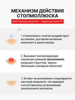 Раствор от контагиозного моллюска, 5 мл Стопмоллюск. Вид 3.
