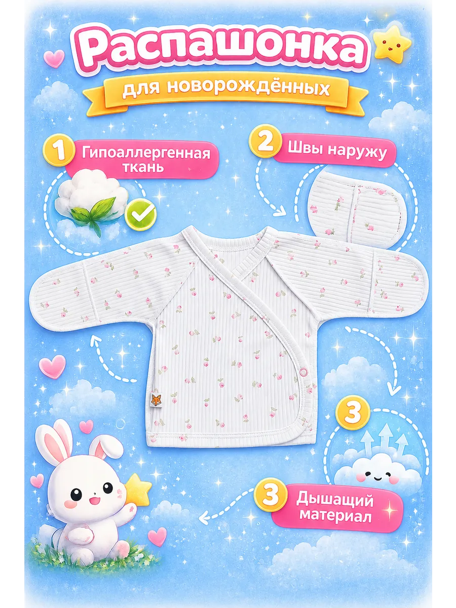 Распашонка для новорожденных