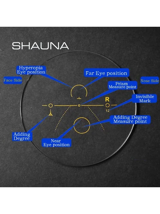 SHAUNA прогрессивные линзы Anti-Blue Lenses H <-4.00 1.67, синий, фото 3