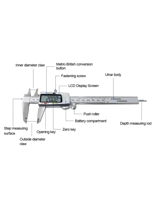 KETOTEK Цифровой штангенциркуль 200mm Waterproof, вариант, фото 3