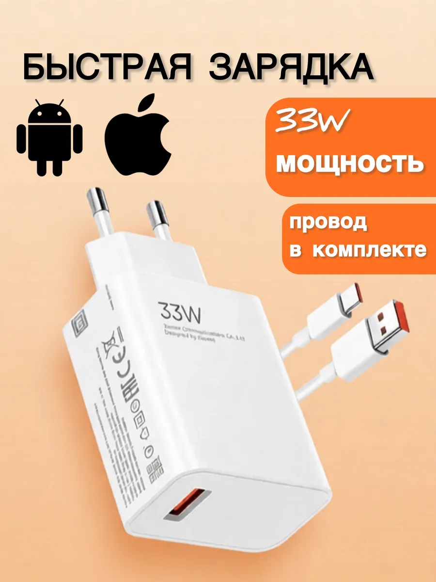 Сетевое зарядное устройство, адаптер Type-c 33w