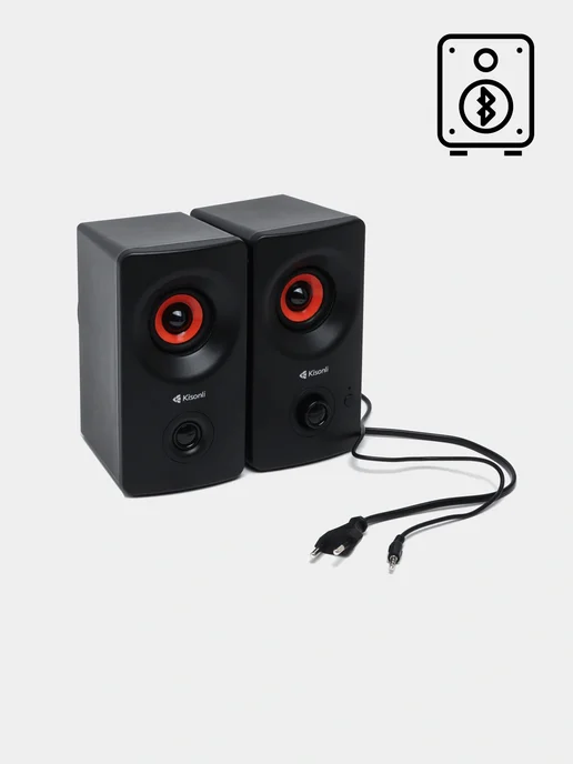 Колонки для компьютера проводные от сети Bluetooth, черный, фото 2