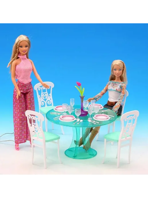 Нет бренда Розовое пианино для кукол 30 см, Цвет not include the doll, Набор мебели ванной комнаты
