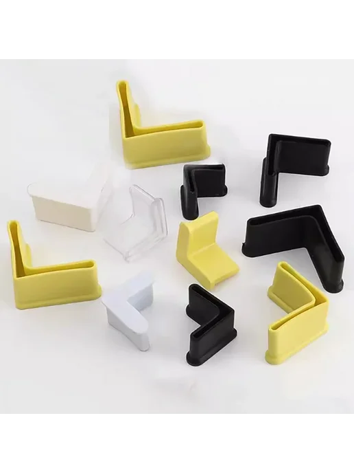 Нет бренда Заглушки для мебели L-образные из ПВХ Transparent 12Pcs, 20 шт, 12 шт, фото 4